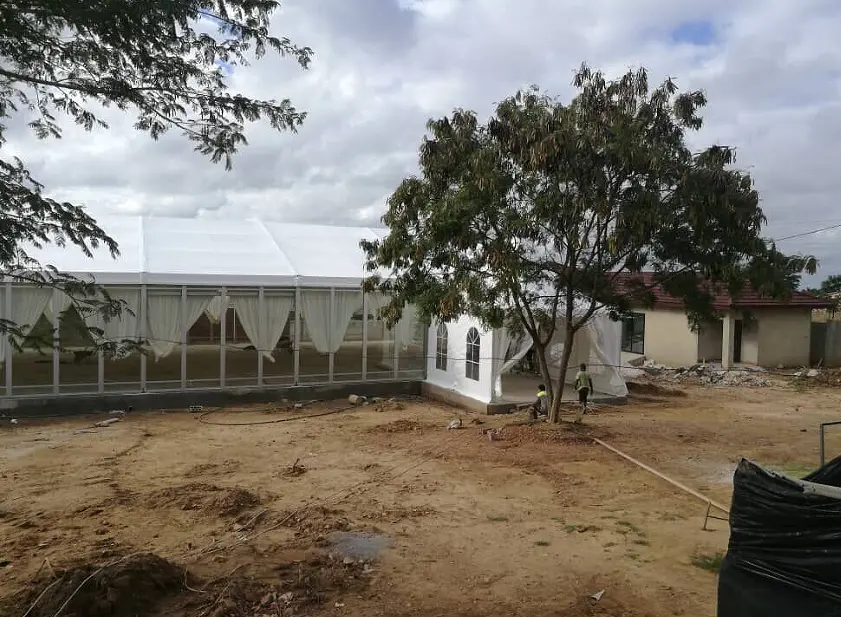 赞比亚的婚礼帐篷